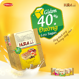 Bánh HURA Deli Bibica - Cà phê trứng muối - 336g - Giảm 40% đường (MỚI)