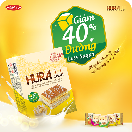 Bánh HURA Deli Bibica - Bơ sữa - 336g - Giảm 40% đường (MỚI)